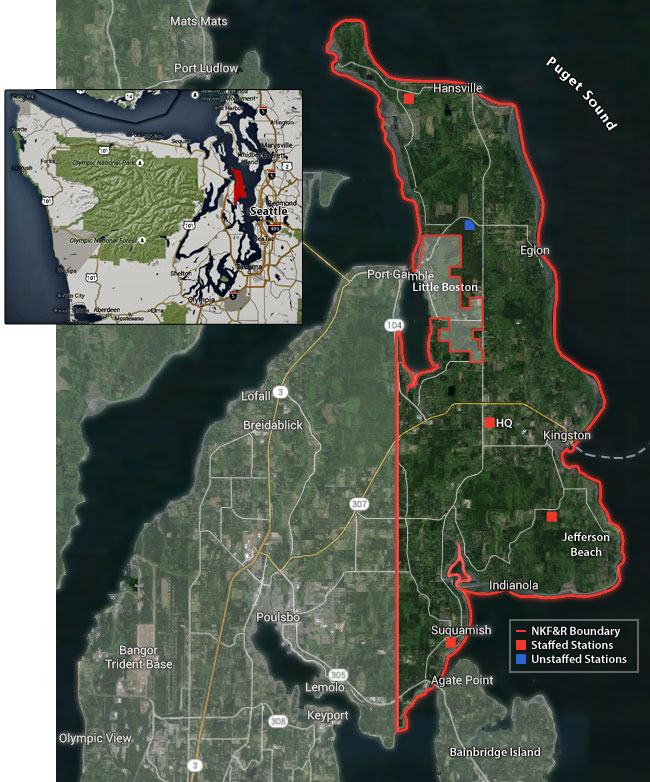 North Kitsap Fire and Rescue boundary map
